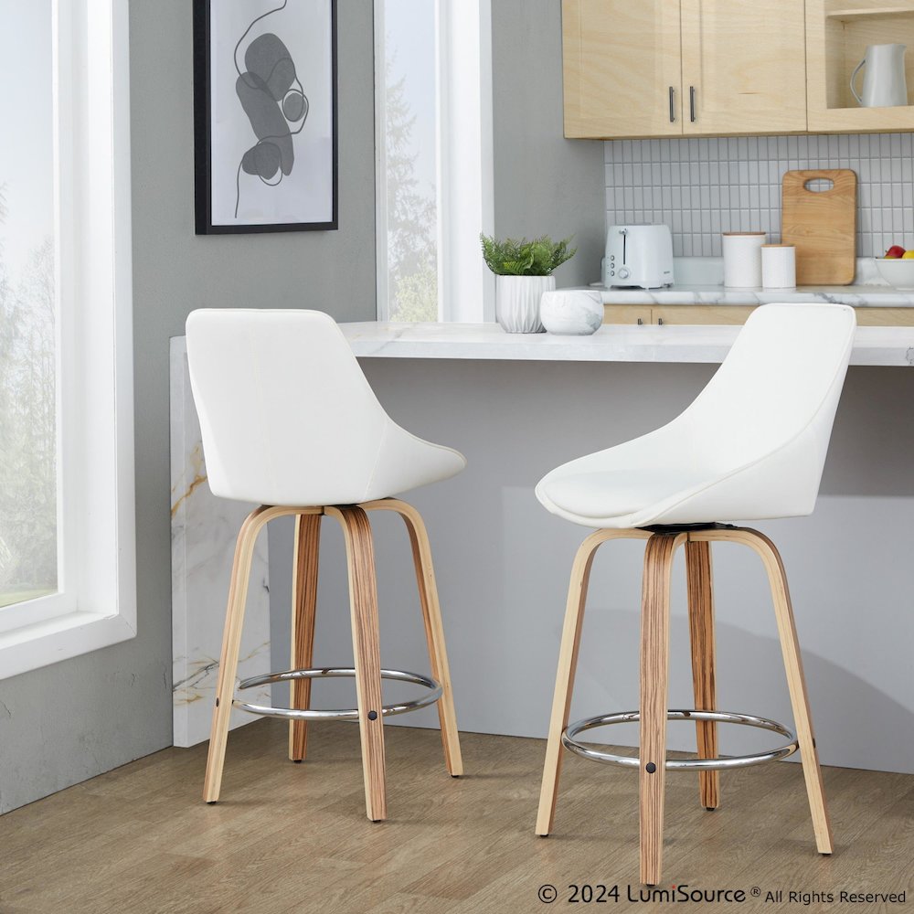 Diana 26" Fixed-Height Counter Stool - Set of  2. Picture 7