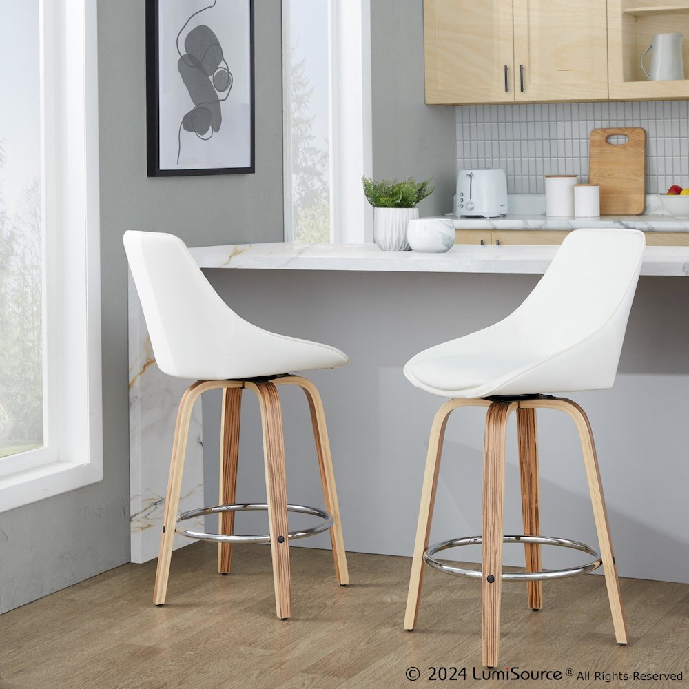 Diana 26" Fixed-Height Counter Stool - Set of  2. Picture 8