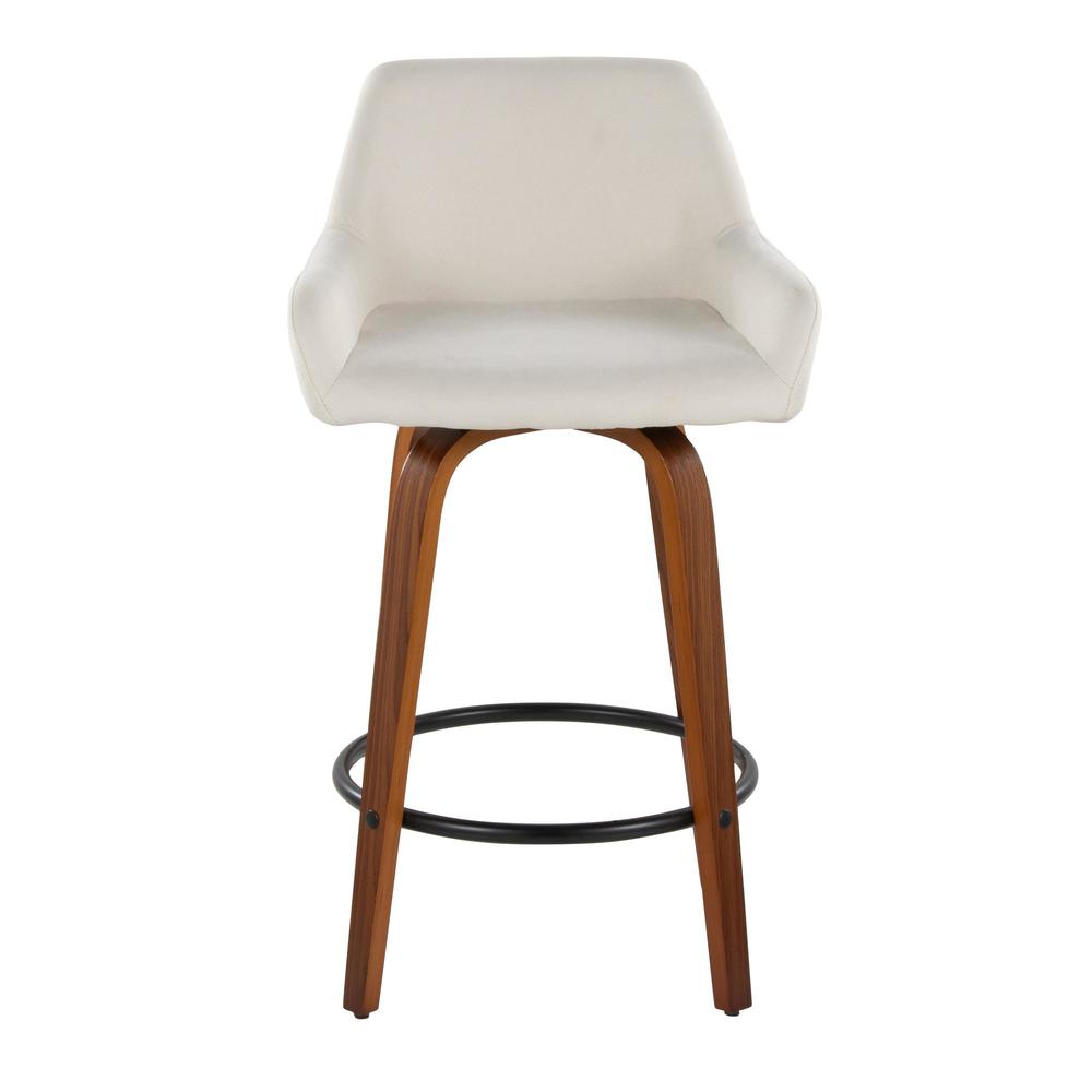 Beige Daniella 26" Fixed-Height Counter Stool - Set of 2. Picture 6