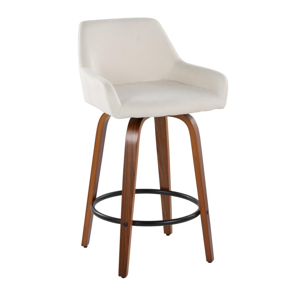 Beige Daniella 26" Fixed-Height Counter Stool - Set of 2. Picture 2