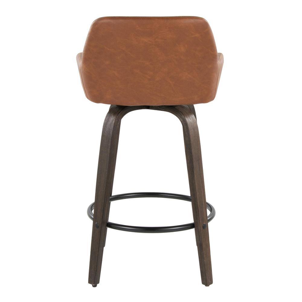 Brown Daniella 26" Fixed-Height Counter Stool - Set of 2. Picture 5