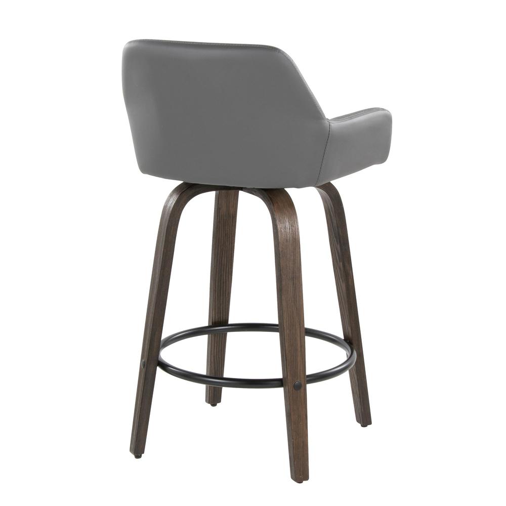 Brown Daniella 26" Fixed-Height Counter Stool - Set of 2. Picture 4