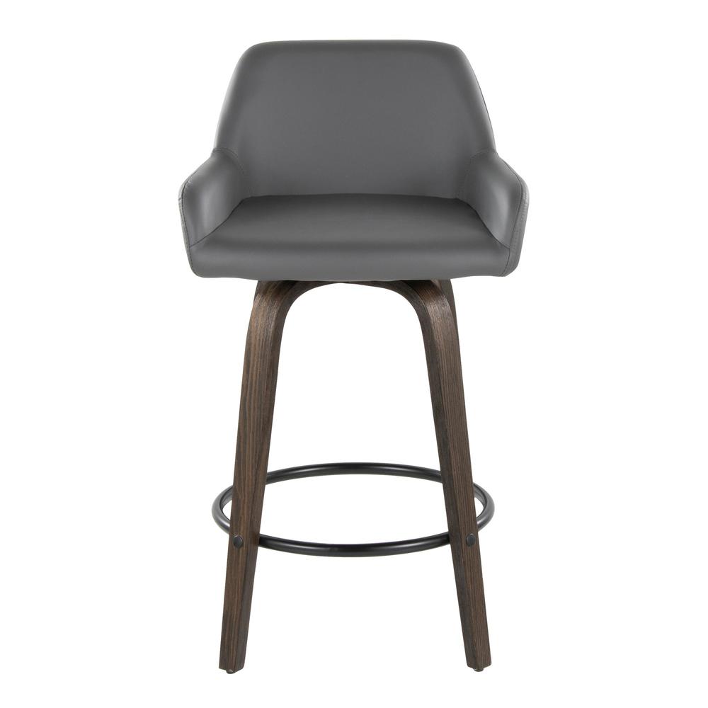 Brown Daniella 26" Fixed-Height Counter Stool - Set of 2. Picture 6