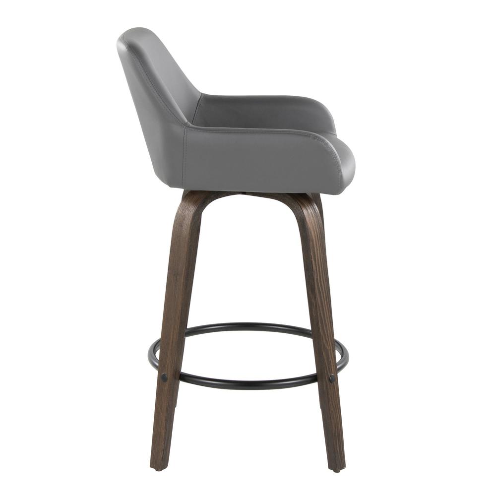 Brown Daniella 26" Fixed-Height Counter Stool - Set of 2. Picture 3