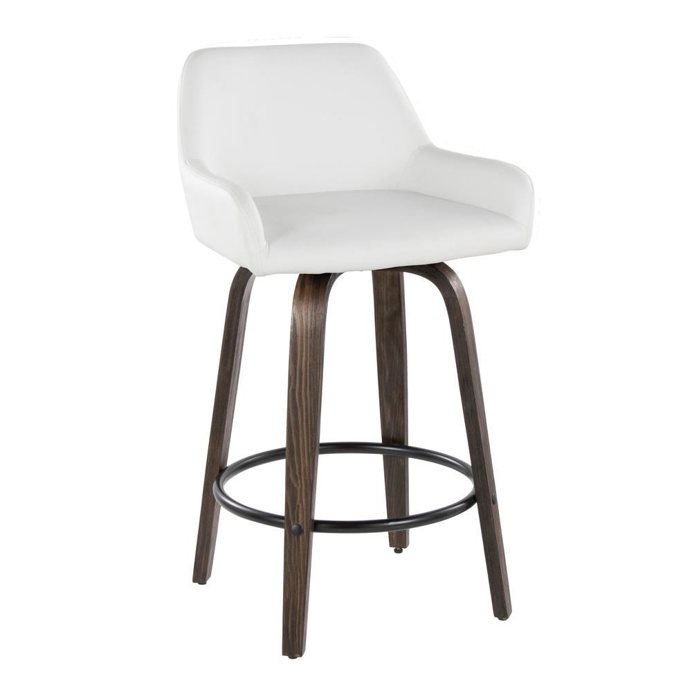 Brown Daniella 26" Fixed-Height Counter Stool - Set of 2. Picture 2