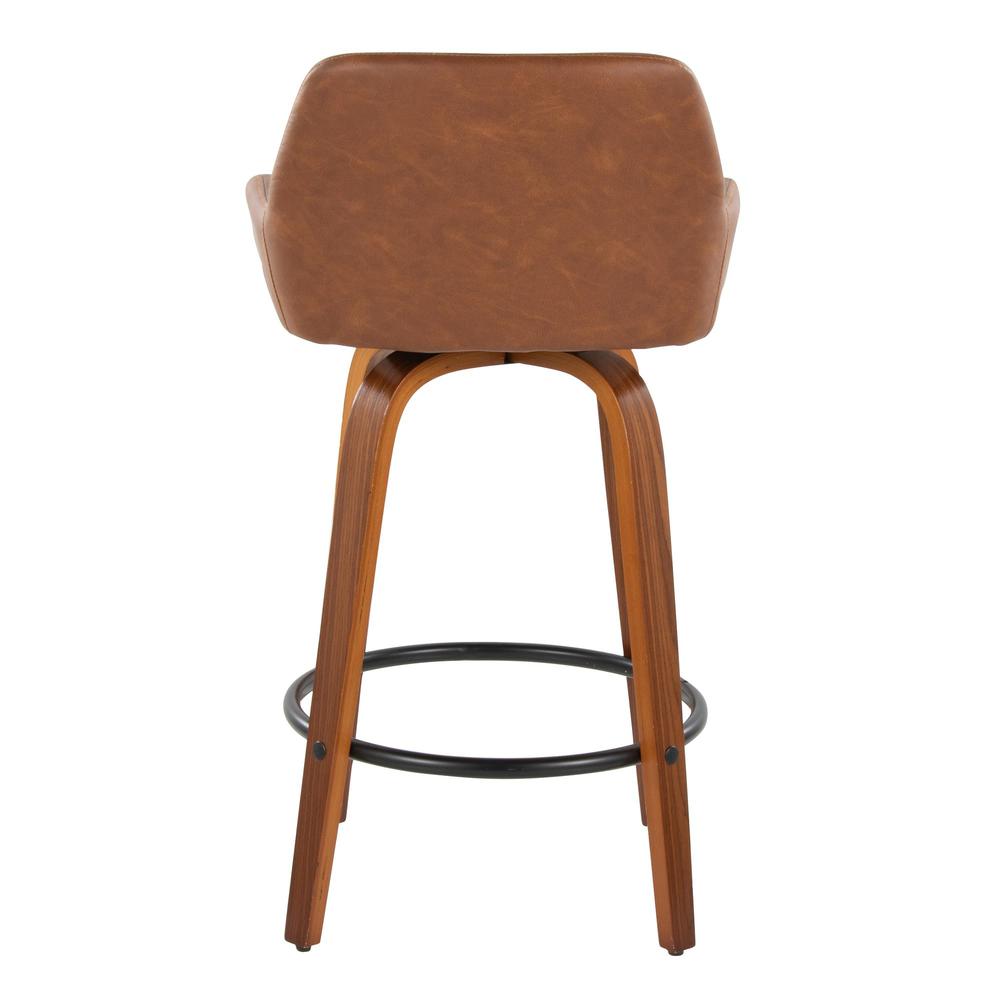 Brown Daniella 26" Fixed-Height Counter Stool - Set of 2. Picture 5
