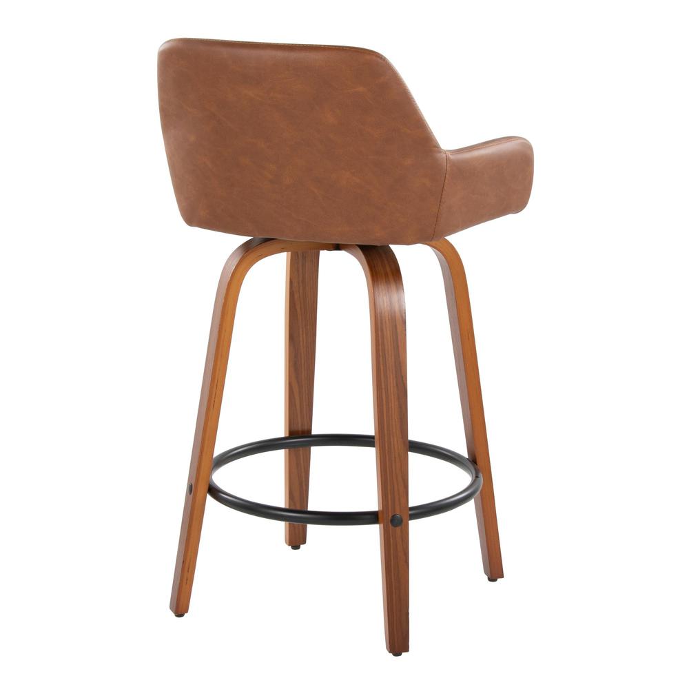 Brown Daniella 26" Fixed-Height Counter Stool - Set of 2. Picture 4