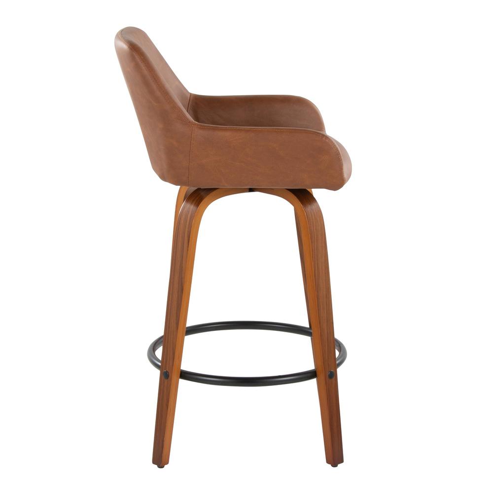 Brown Daniella 26" Fixed-Height Counter Stool - Set of 2. Picture 3