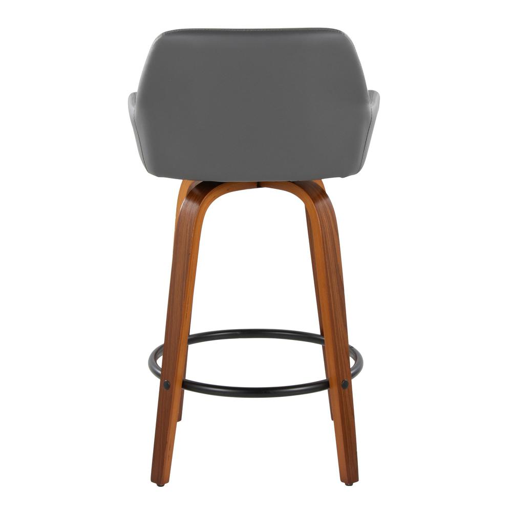 Grey Daniella 26" Fixed-Height Counter Stool - Set of 2. Picture 5