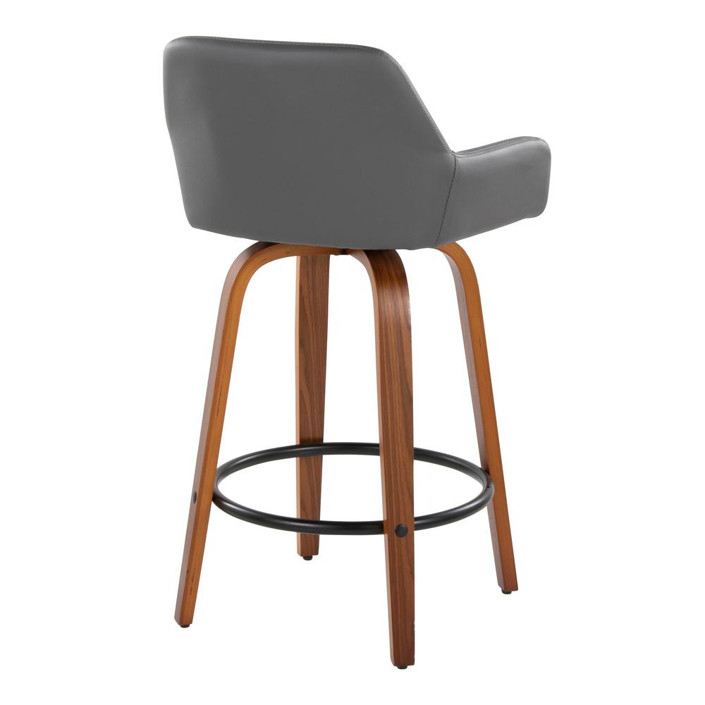 Grey Daniella 26" Fixed-Height Counter Stool - Set of 2. Picture 4
