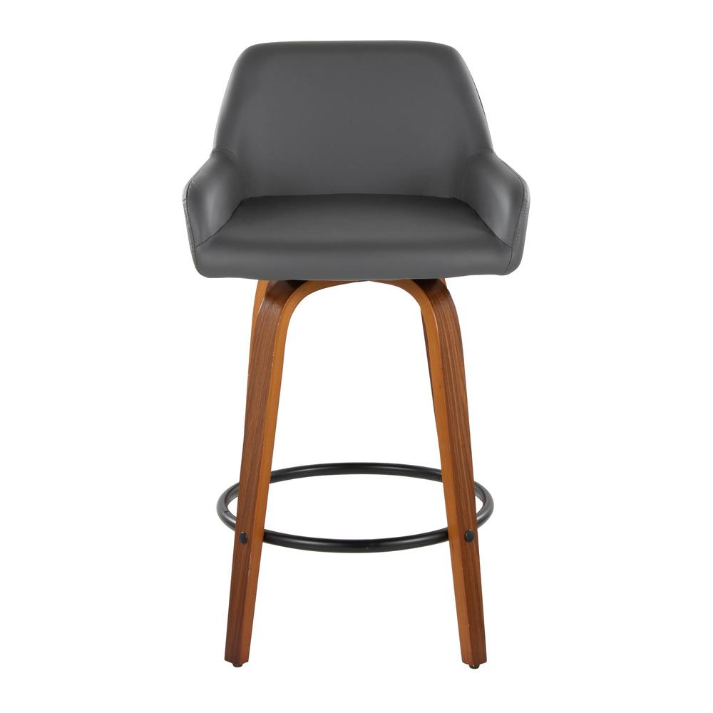Grey Daniella 26" Fixed-Height Counter Stool - Set of 2. Picture 6