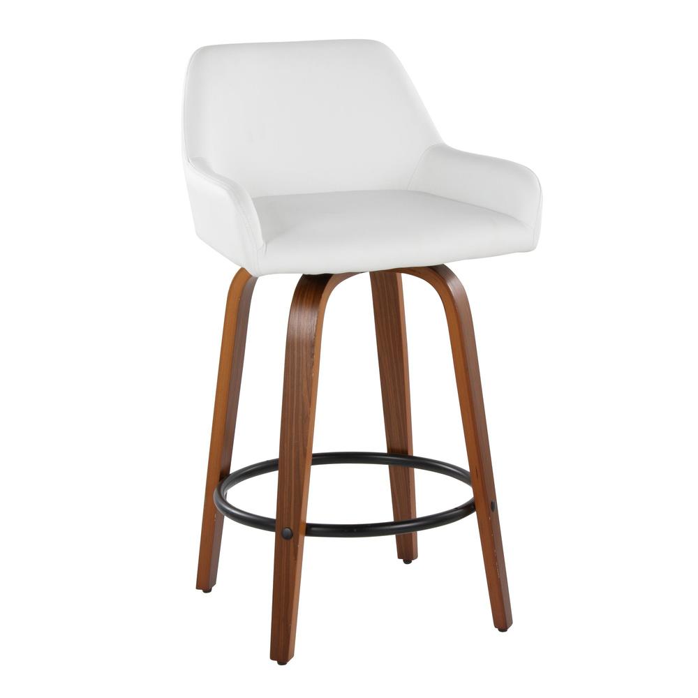 Brown Daniella 26" Fixed-Height Counter Stool - Set of 2. Picture 2
