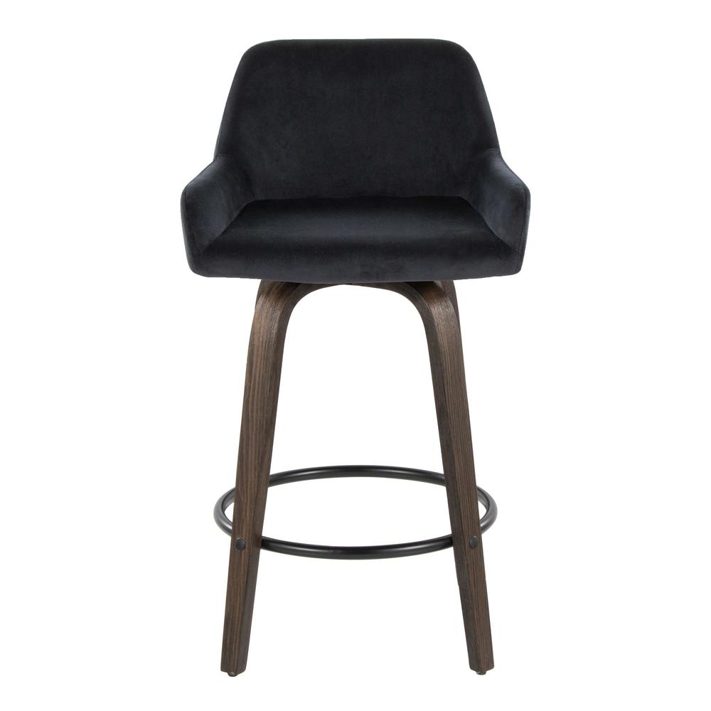 Brown Daniella 26" Fixed-Height Counter Stool - Set of 2. Picture 6