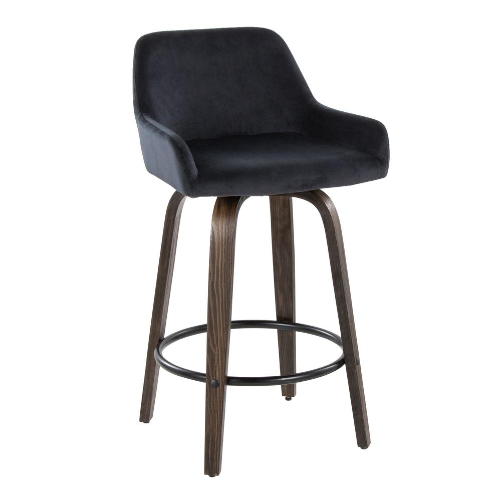 Brown Daniella 26" Fixed-Height Counter Stool - Set of 2. Picture 2