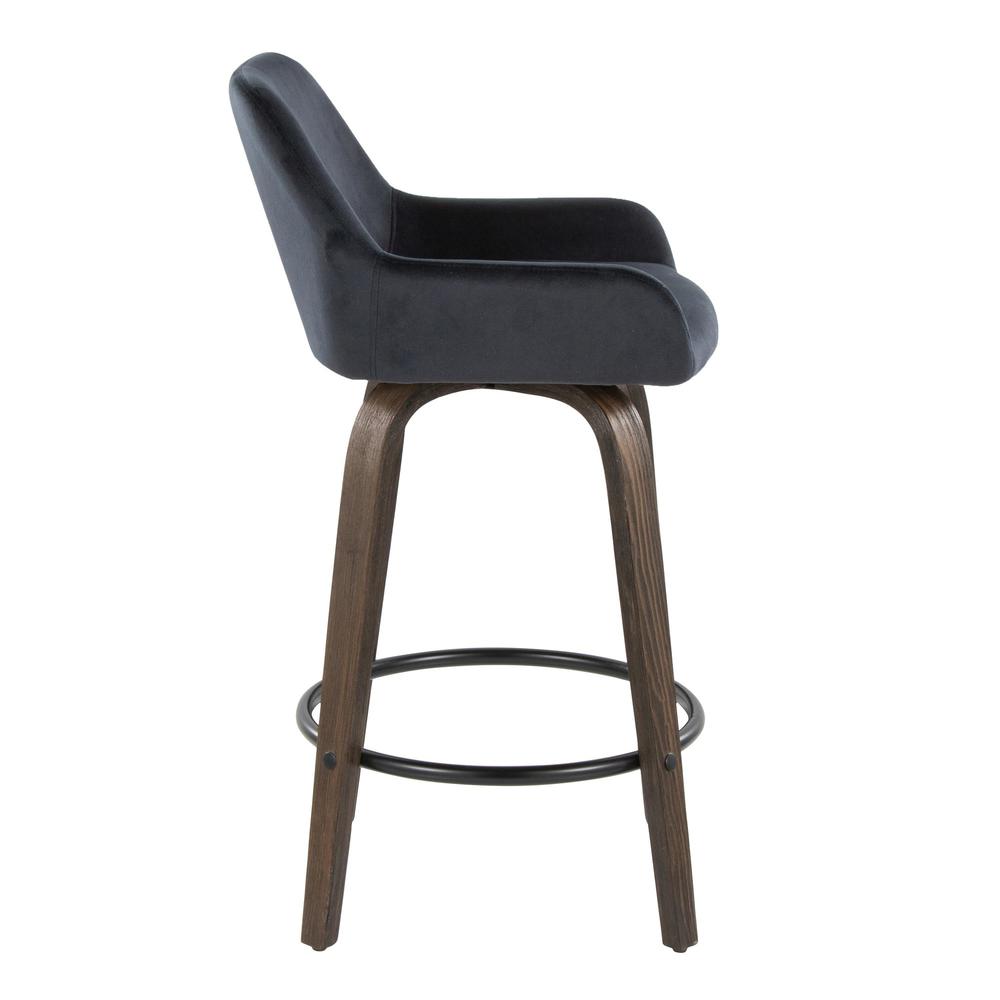 Brown Daniella 26" Fixed-Height Counter Stool - Set of 2. Picture 3