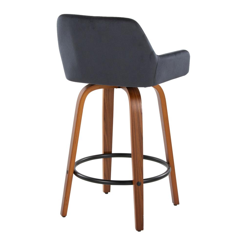 Brown Daniella 26" Fixed-Height Counter Stool - Set of 2. Picture 4