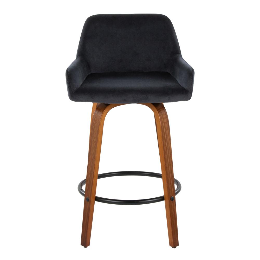 Brown Daniella 26" Fixed-Height Counter Stool - Set of 2. Picture 6