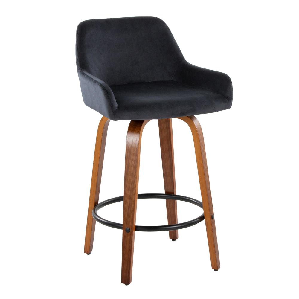 Brown Daniella 26" Fixed-Height Counter Stool - Set of 2. Picture 2