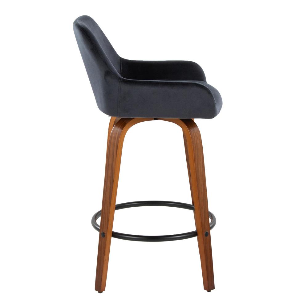Brown Daniella 26" Fixed-Height Counter Stool - Set of 2. Picture 3