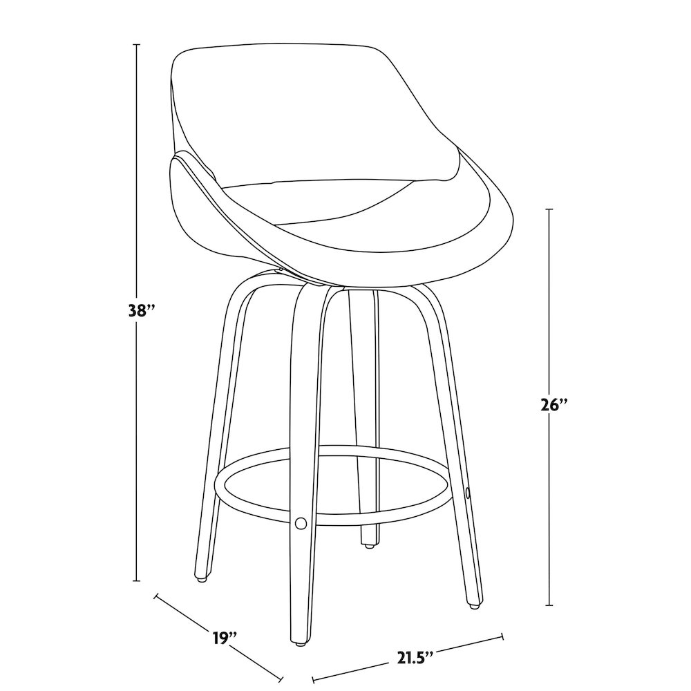 Fabrico 26" Fixed-Height Counter Stool - Set of 3. Picture 11