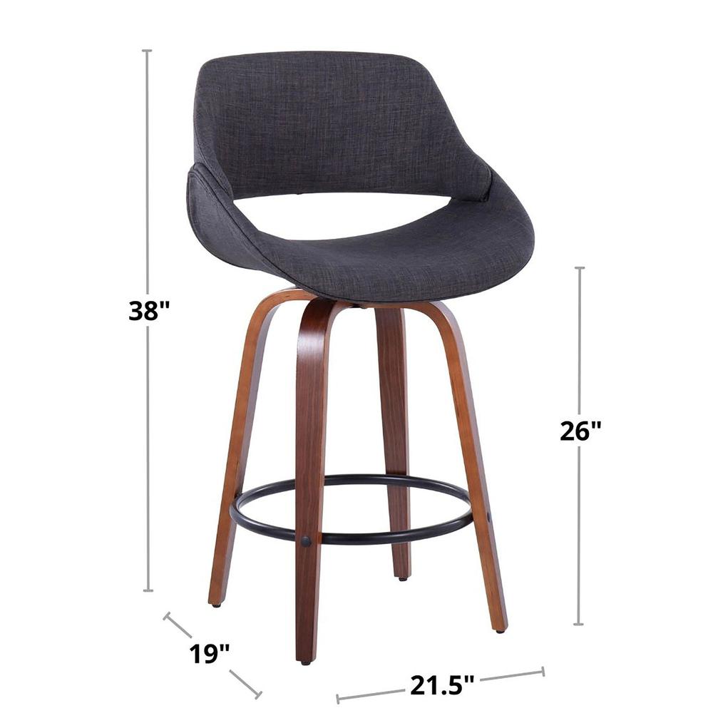Multi Fabrico 26" Fixed-Height Counter Stool - Set of 2. Picture 8
