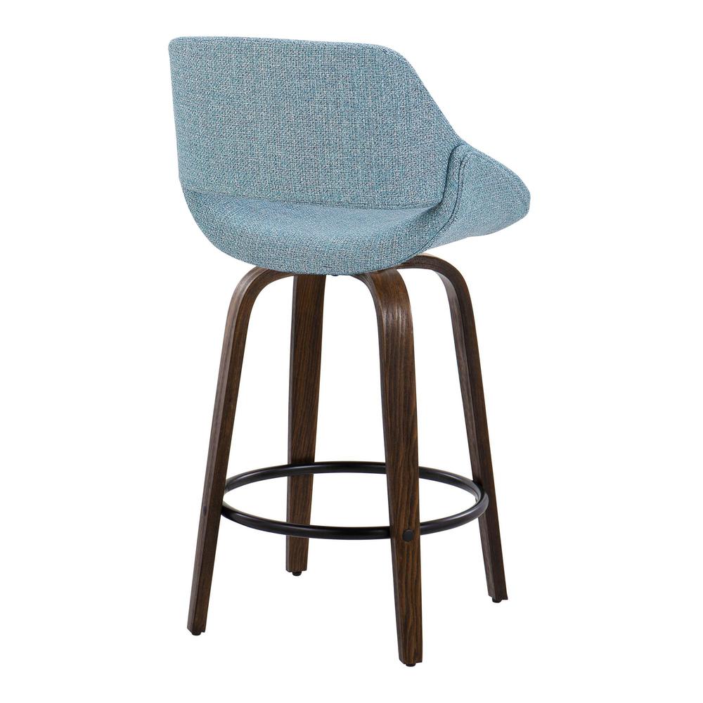 Brown Fabrico 26" Fixed-Height Counter Stool - Set of 2. Picture 4