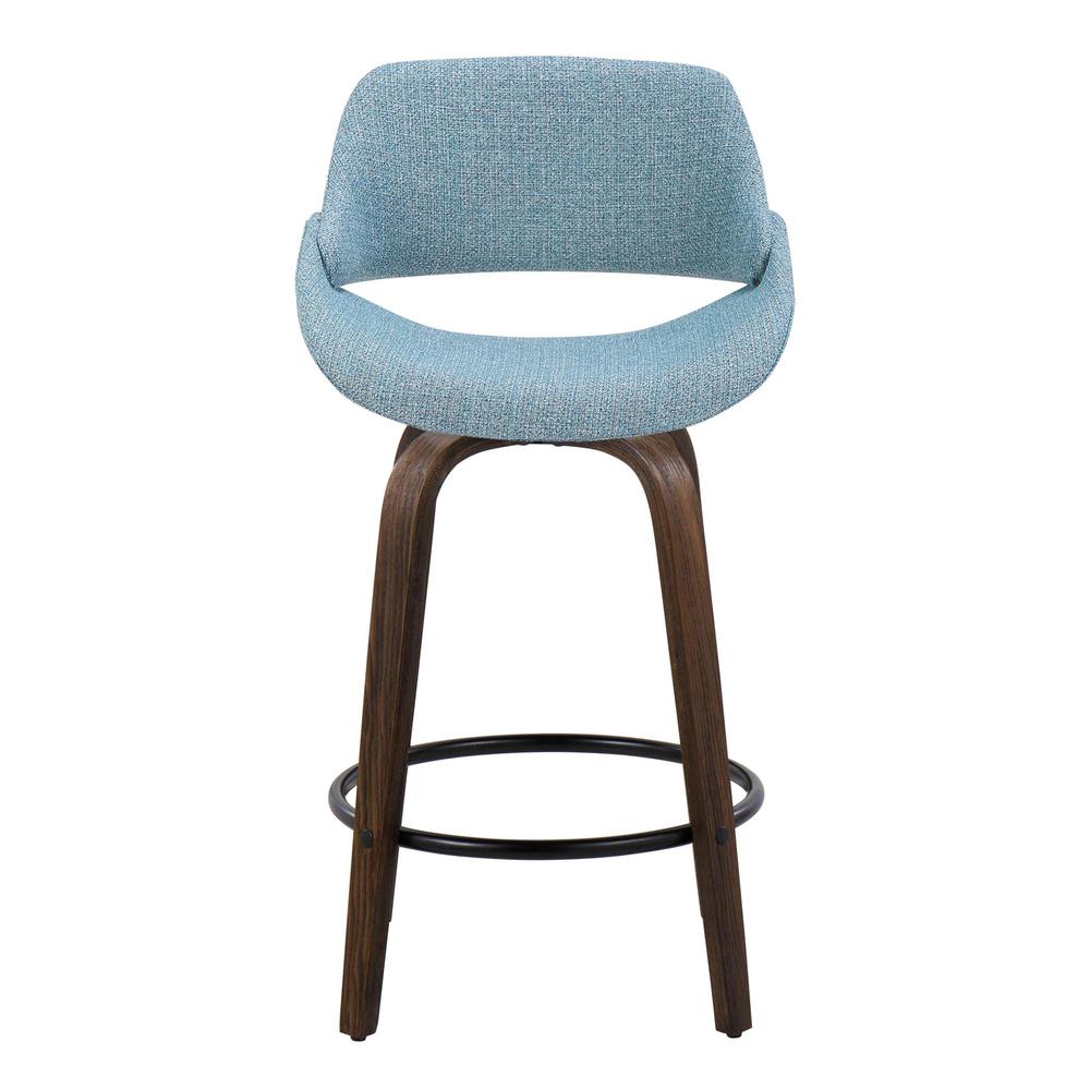 Brown Fabrico 26" Fixed-Height Counter Stool - Set of 2. Picture 6