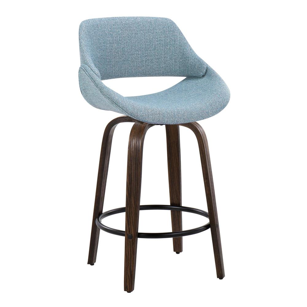 Brown Fabrico 26" Fixed-Height Counter Stool - Set of 2. Picture 2