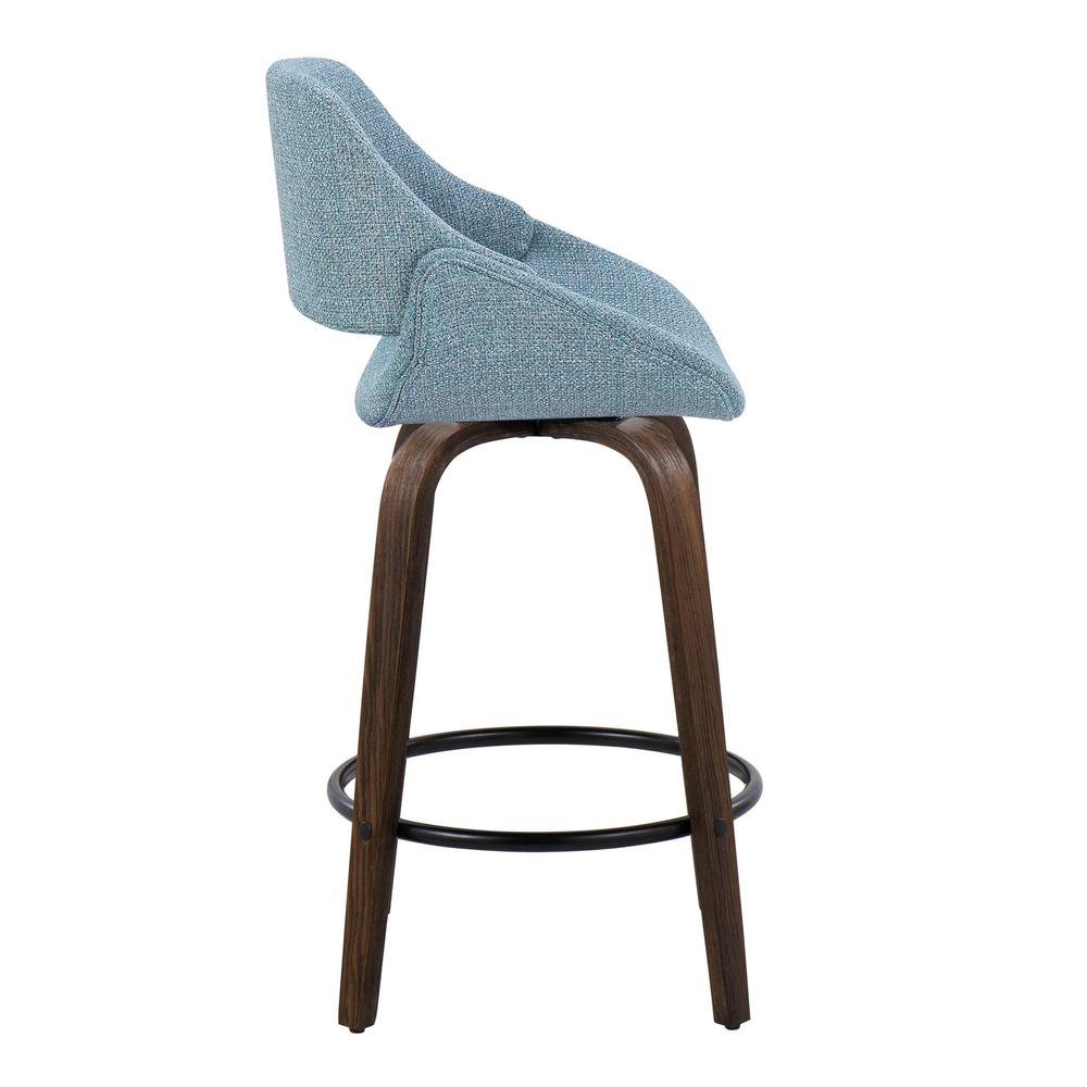 Brown Fabrico 26" Fixed-Height Counter Stool - Set of 2. Picture 3