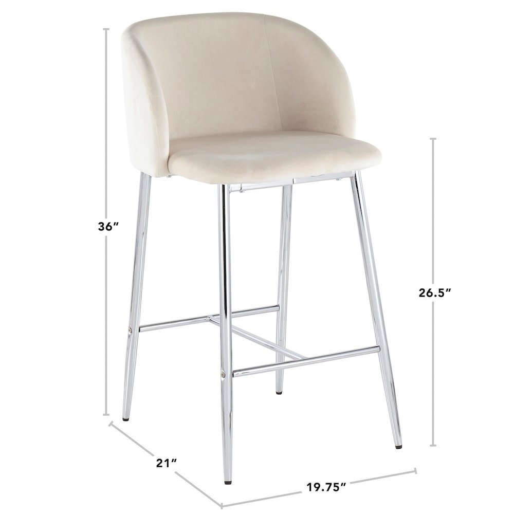 Fran 26" Fixed-Height Counter Stool - Set of 2. Picture 9