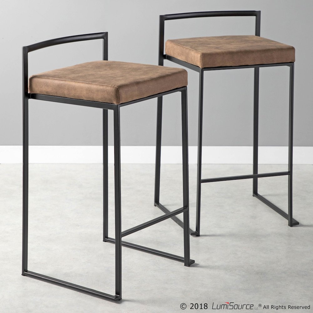 Fuji Stacker 26" Fixed-Height Counter Stool - Set of 3. Picture 7