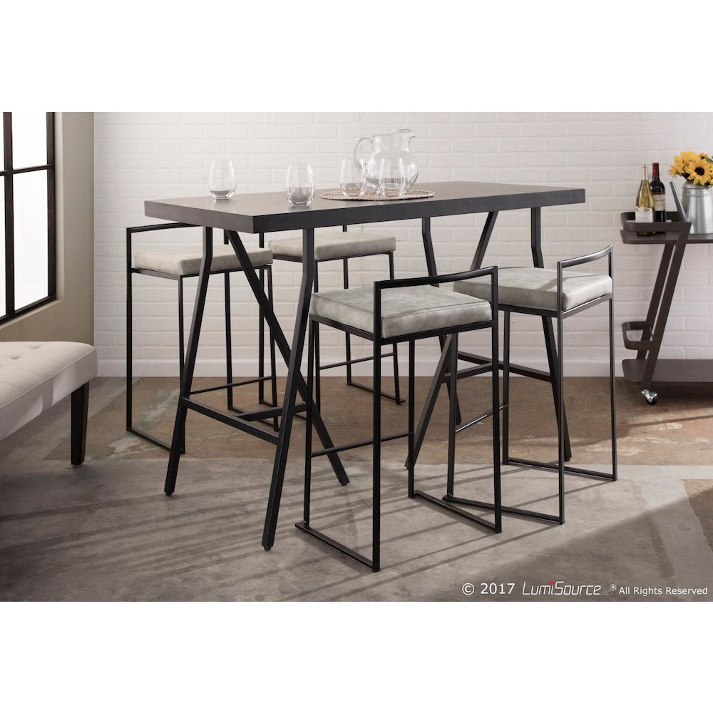Fuji Stacker 26" Fixed-Height Counter Stool - Set of 3. Picture 9