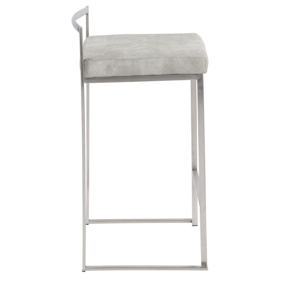 Fuji Stacker 26" Fixed-Height Counter Stool - Set of 3. Picture 3