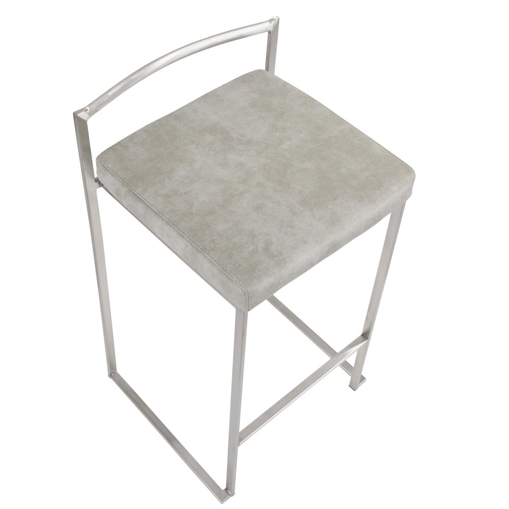 Fuji Stacker 26" Fixed-Height Counter Stool - Set of 3. Picture 7