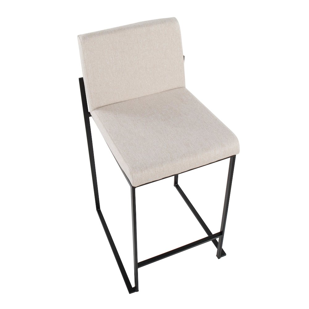 Fuji High Back 26" Fixed-Height Counter Stool - Set of 3. Picture 6