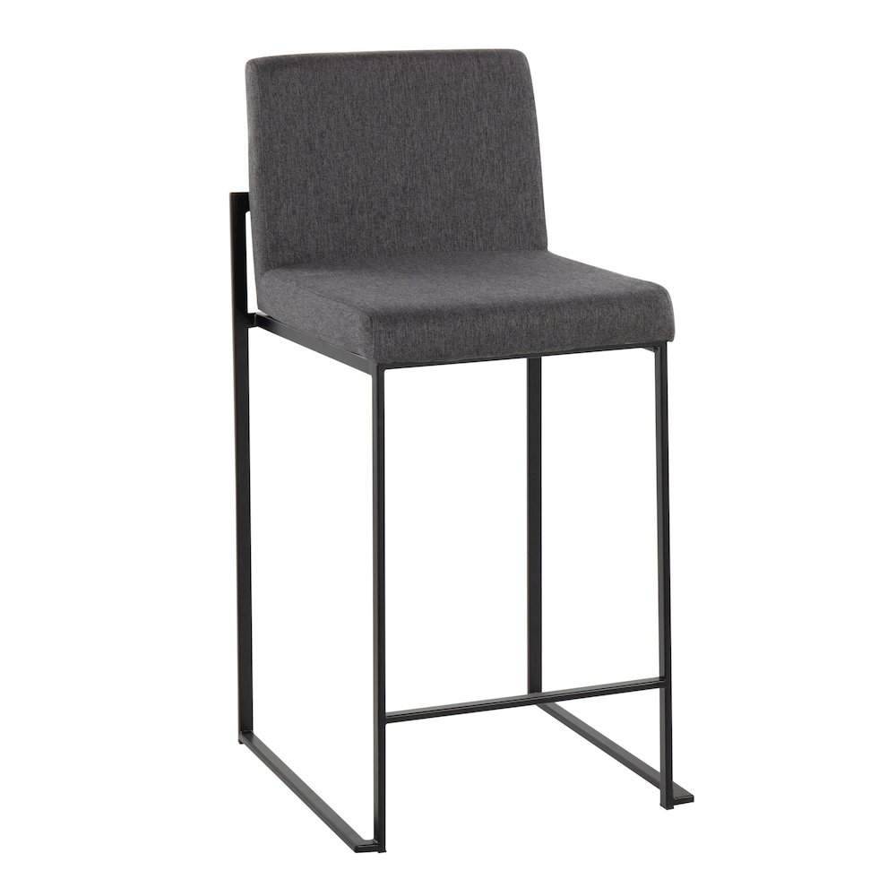 Fuji High Back 26" Fixed-Height Counter Stool - Set of 3. Picture 2