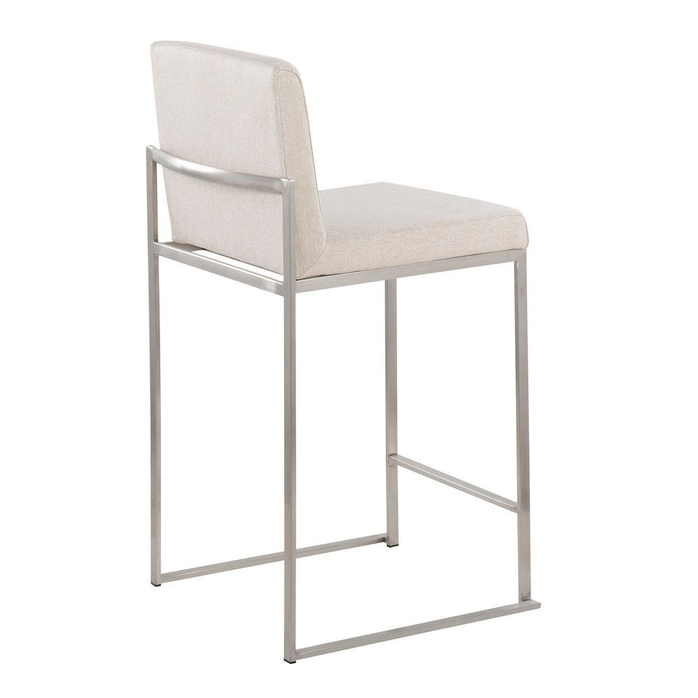 Fuji High Back 26" Fixed-Height Counter Stool - Set of 3. Picture 4