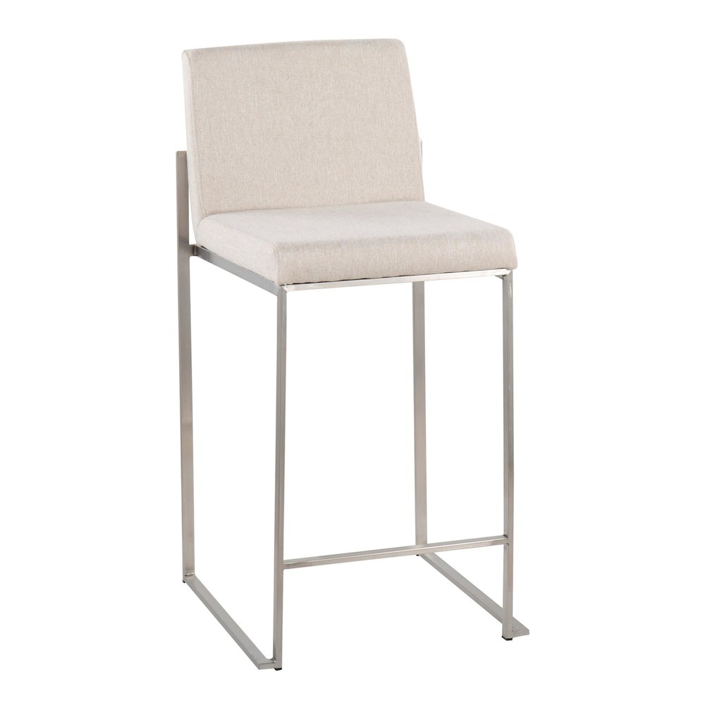 Fuji High Back 26" Fixed-Height Counter Stool - Set of 3. Picture 2