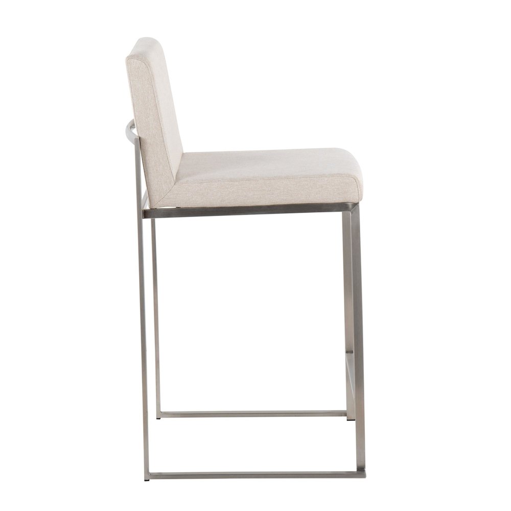 Fuji High Back 26" Fixed-Height Counter Stool - Set of 3. Picture 3
