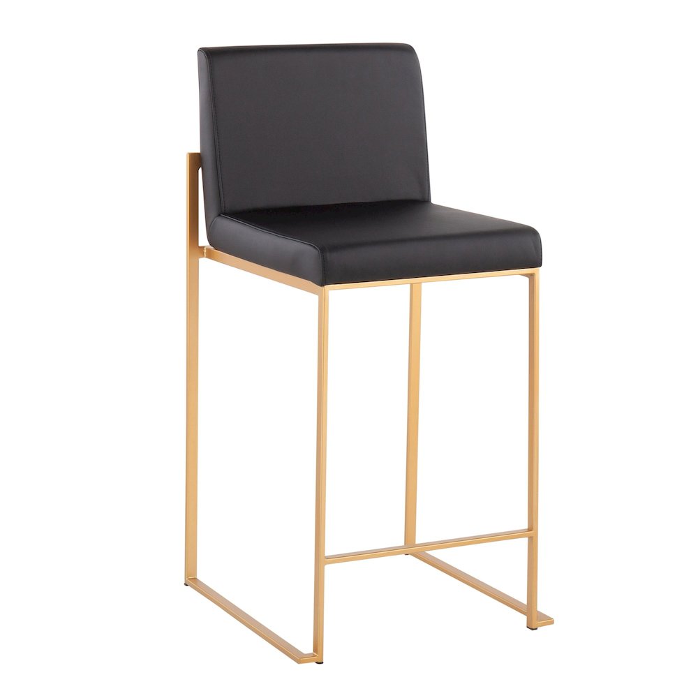 Fuji High Back 26" Fixed-Height Counter Stool - Set of 3. Picture 2