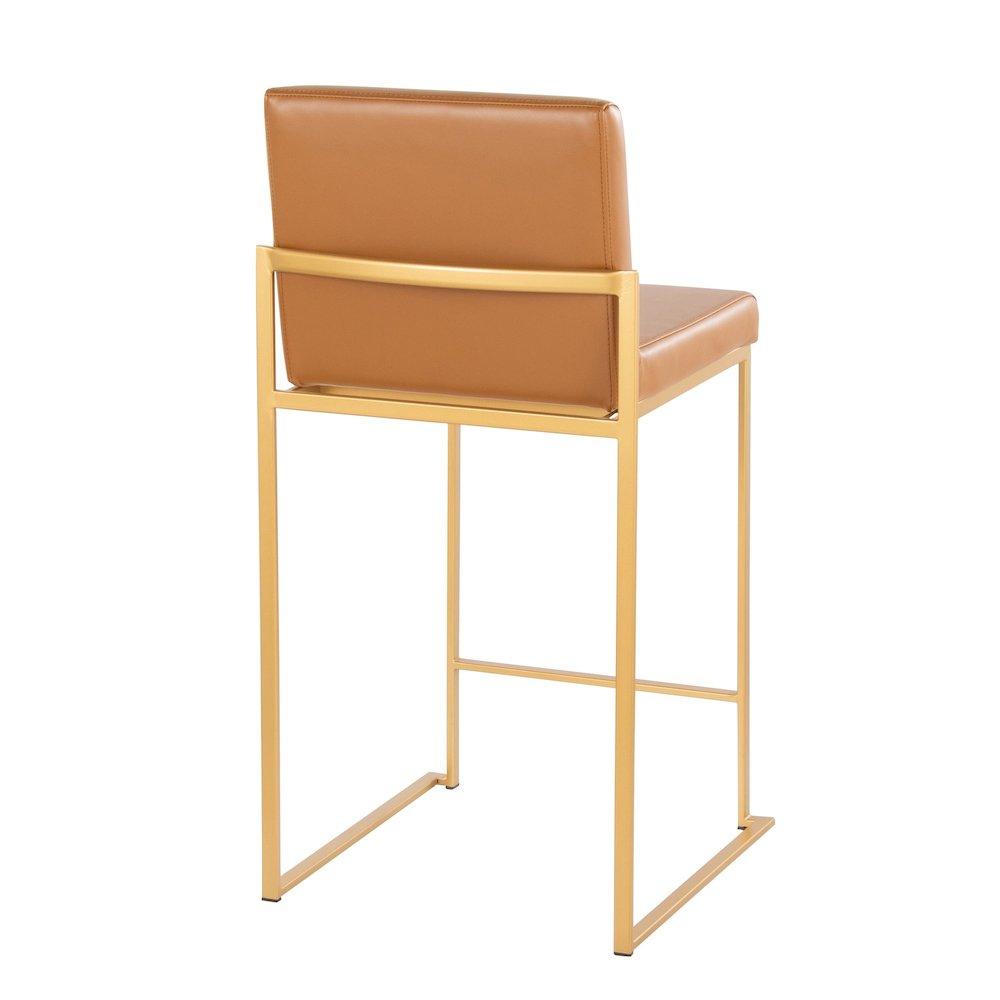 Fuji High Back 26" Fixed-Height Barstool - Set of 2. Picture 4