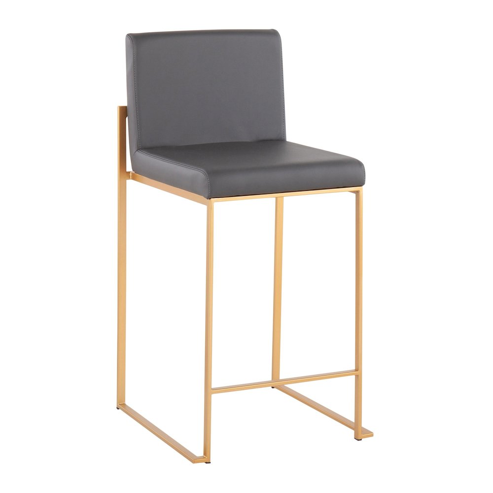Fuji High Back 26" Fixed-Height Counter Stool - Set of 3. Picture 2