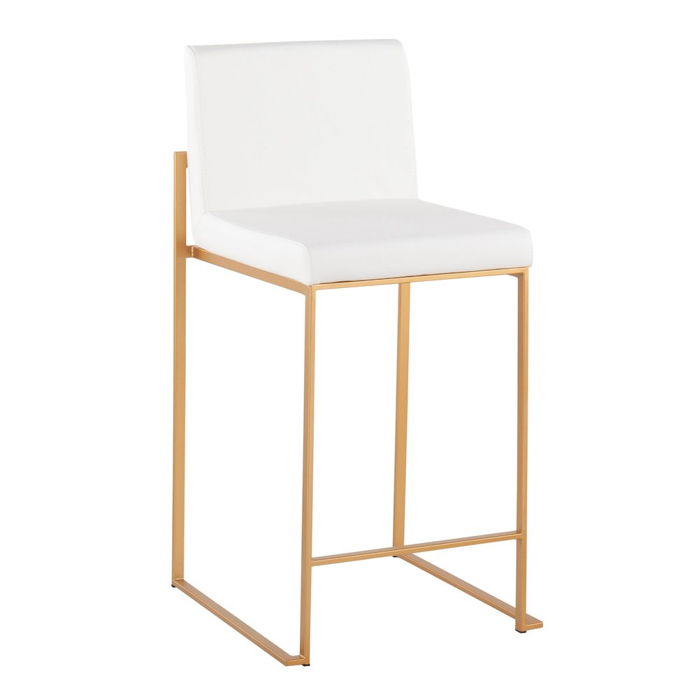 Fuji High Back 26" Fixed-Height Counter Stool - Set of 3. Picture 2