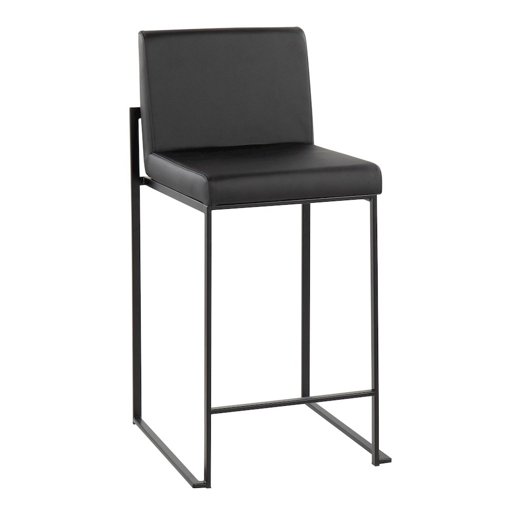 Fuji High Back 26" Fixed-Height Counter Stool - Set of 3. Picture 2