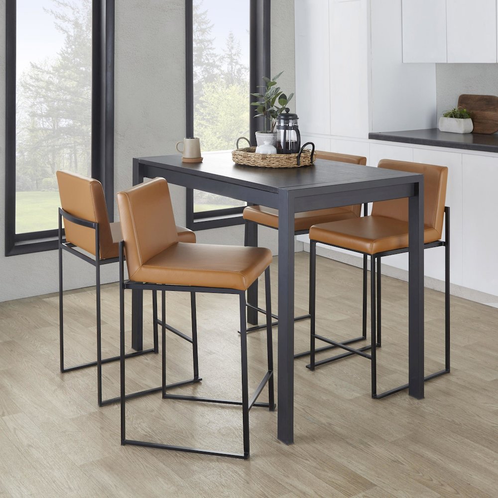 Fuji High Back 26" Fixed-Height Barstool - Set of 2. Picture 8
