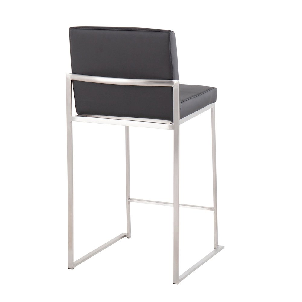Fuji High Back 26" Fixed-Height Counter Stool - Set of 3. Picture 4