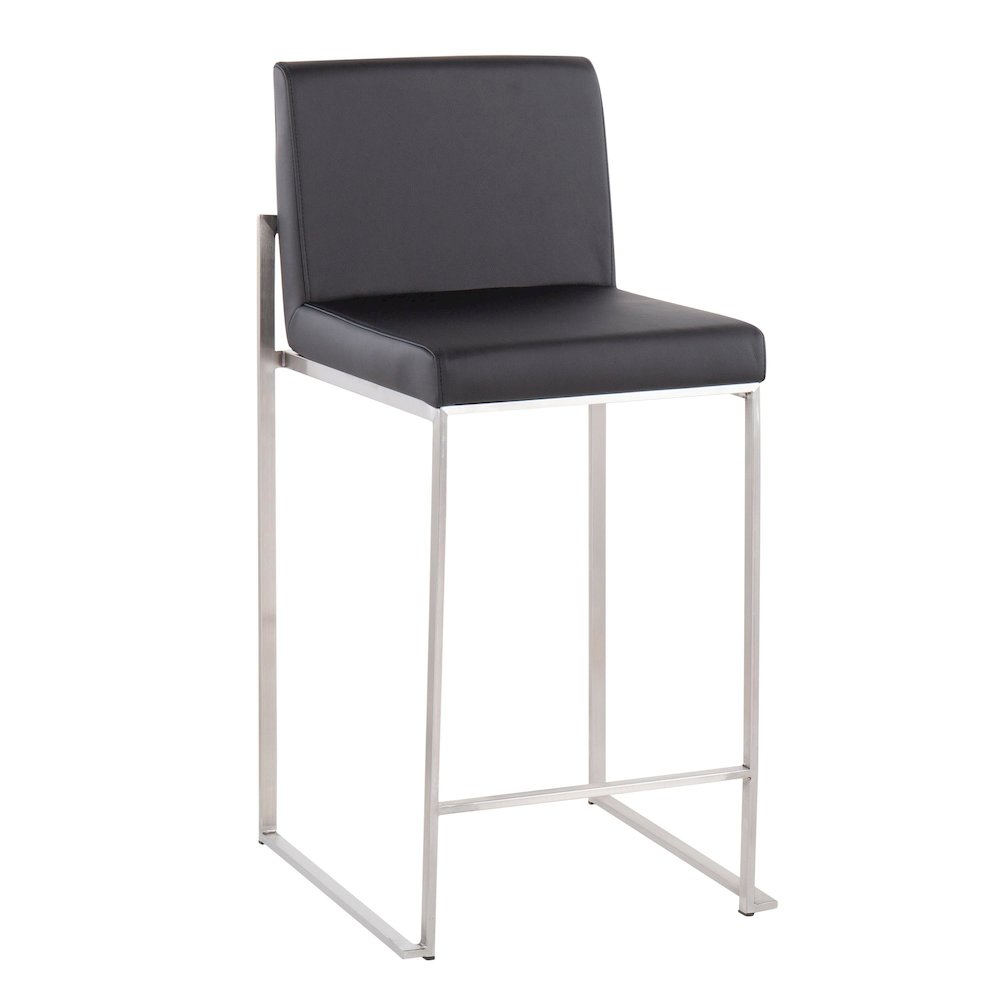 Fuji High Back 26" Fixed-Height Counter Stool - Set of 3. Picture 2