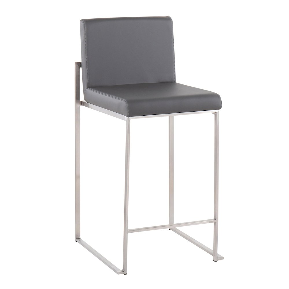 Fuji High Back 26" Fixed-Height Counter Stool - Set Of3. Picture 2
