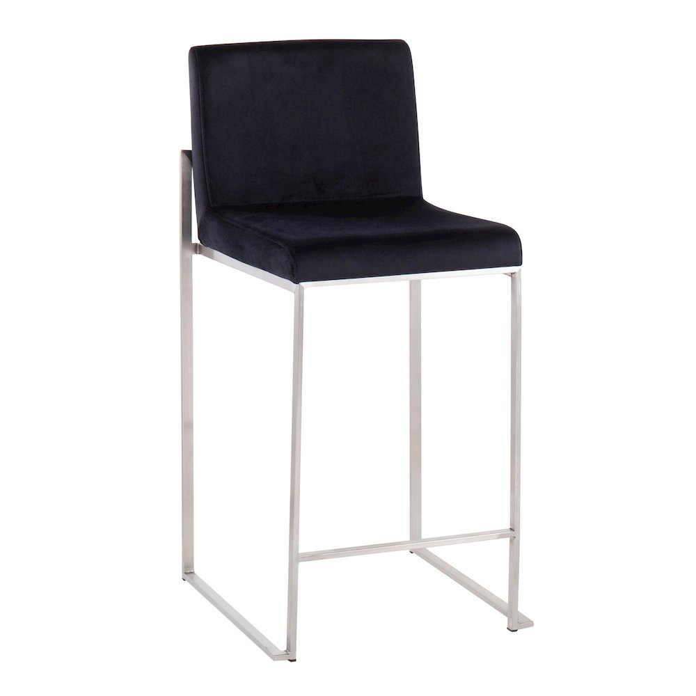 Fuji High Back 26" Fixed-Height Counter Stool - Set of 3. Picture 2