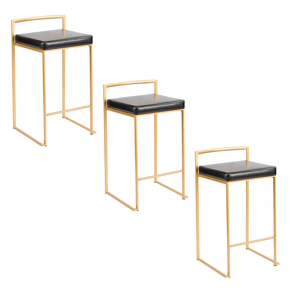 Fuji Stacker 26" Fixed-Height Counter Stool - Set of 3. Picture 1